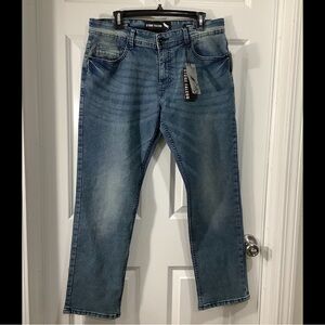 Stone falcon Men's Straight slim fit  Blue Jeans size 34X30.NWT.